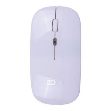Imagem de Mouse Óptico Bluetooth Recarregável - Silencioso Slim LED - MBtech, Br