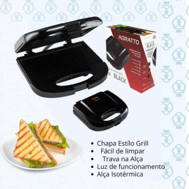 Imagem de Sanduicheira Grill Agratto SA 750W Preto, 220V