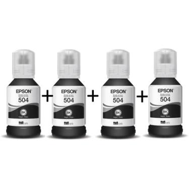 Imagem de Kit com 4 refil epson 504 120 preto original