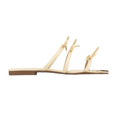 Imagem de Sandália Rasteira Luz da Lua Tiras Marfim