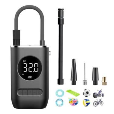 Imagem de Mini Compressor de Ar Portátil Recarregável Bomba bola pneu piscina In