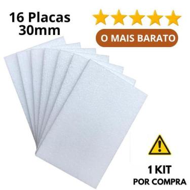Imagem de 16 Placas De Isopor Antichamas Espessura 30mm ( 3cm ) Tamanho 100x50x3