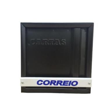 Imagem de Caixa De Correio Carta Grade Vertical Preta C/ Branco - JGC COMERCIAL