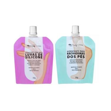 Imagem de Creme Hidratação Mãos E Pés Luvas Silicone E Rachadura Pés - MAX LOVE