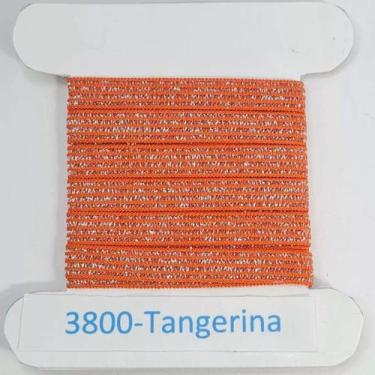 Imagem de Elástico Chato C/ Brilho Tangerina 7mm 2 metros - 3800 - Sem Marca