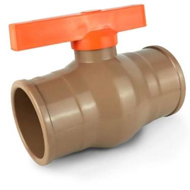 Imagem de Registro de Esfera em PVC Soldável 50mm Marrom - Higiban