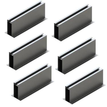 Imagem de Estrutura Suporte Mini Trilho Fixador Placa Painel Solar - Perfil Mast