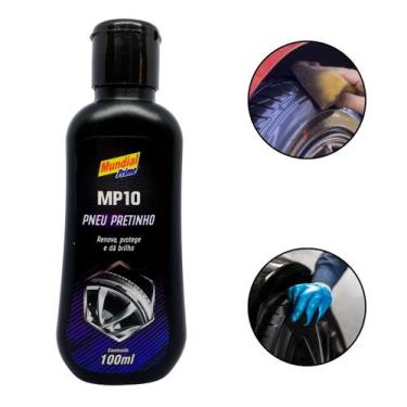 Imagem de Pretinho Concentrado 100ML Brilho Pneu Carro Moto Bicicleta Bike Borra