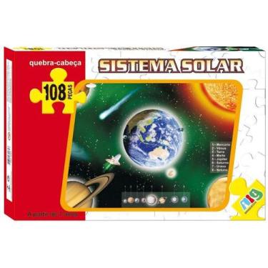 Imagem de Quebra Cabeça Educativo Sistema Solar Infantil 108 Peças Nig