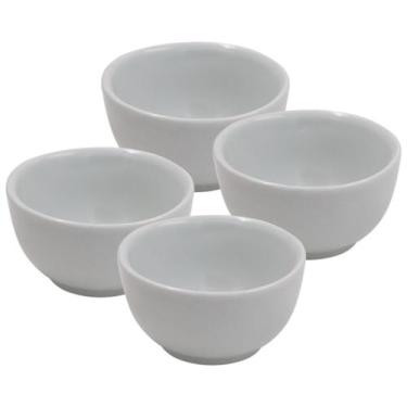 Imagem de Kit 4 Tigela Cumbuca Porcelana Branca 500Ml Sopas Caldos - Dupétriz