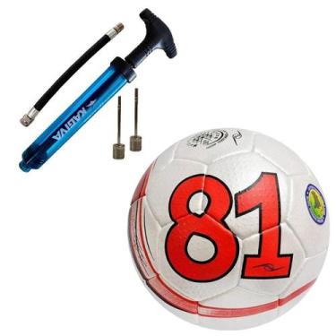 Imagem de Kit Bola Campo Dalponte 81 Star Costurada A Mão + Bomba De Ar Kagiva, 