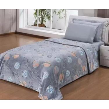 Imagem de Manta Solteiro Menino Menina Infantil Brilha No Escuro 1.80 x 2.00 - E