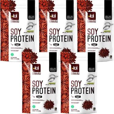 Imagem de Kit 5 Soy Protein Café Rakkau 600g Vegano - Proteína de Soja