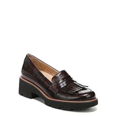 Imagem de Naturalizer Mocassim feminino Darcy Tassel Penny com salto, Couro envernizado canela, 40