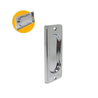 Imagem de Puxador Concha Janelas Cromado 100mm Sobrepor - Perfil