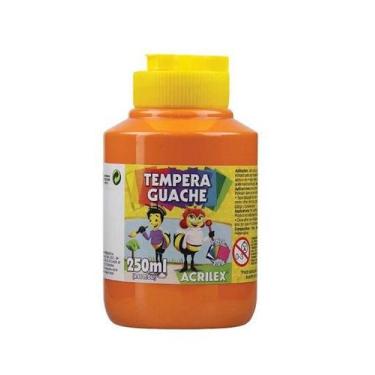 Imagem de Tinta tempera Guache 250ml Acrilex A Escolha,  Laranja