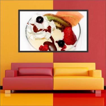 Imagem de Quadro Decorativo Sorveterias Sorvete Gourmet Com Moldura TT04 - Vital