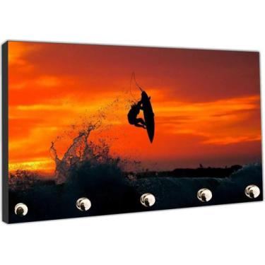 Imagem de Porta Chaves Surf Surfista Mar Praia Prancha Organizador Chaveiros - V