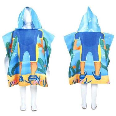 Imagem de Poncho Toalha De Praia Infantil Com Capuz Várias Estampas - Bellar, Me