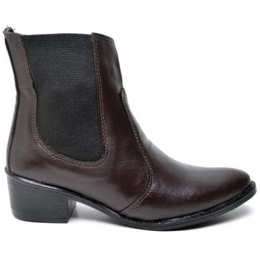 Imagem de Bota Feminina Cano Medio Country Normal Camurça Sintetico - Polo Blu, 