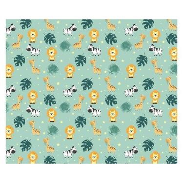 Imagem de Papel de Parede Adesivo Infantil Animais Safari Bebe Quarto - 590pcm -
