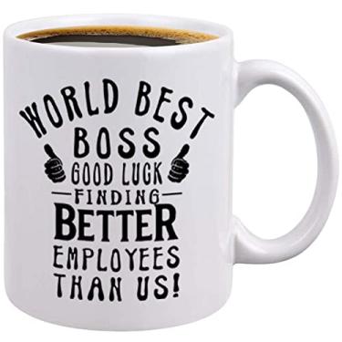Imagem de Best Boss Going Away Gifts - World Best Boss Good Luck Finding Better Employees Than Us - Funny Leaving Farewell Moving, New Job Promotion, Aposentadoria, Presentes de Aniversário para Chefes Homens