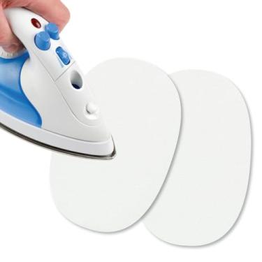 Imagem de USIT, 2 peças de mini remendos de jérsei para passar a ferro, 10 x 12,7 cm, ideal para consertar roupas de treino, camisas e calças esportivas, creme