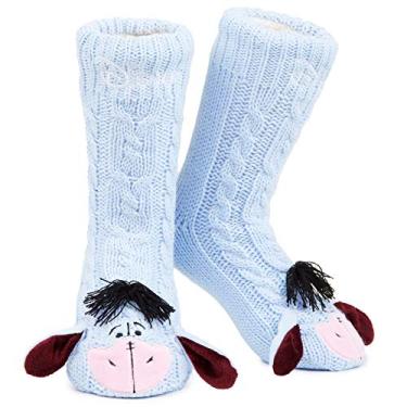 Imagem de Disney Pantufas femininas fofas, Azul (Blue Eeyore), One Size