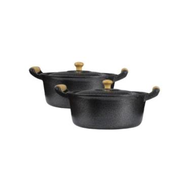 Imagem de Jogo 2 Panela Caçarola Alumínio Fundido Craqueada N 26 E 30 - Okayshop