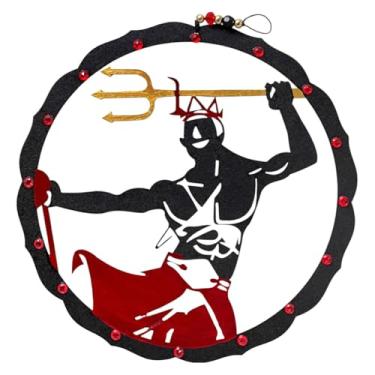 Imagem de Mandala Orixá Imagem Umbanda Terreiro Pendurar Parede 20cm (Exú)