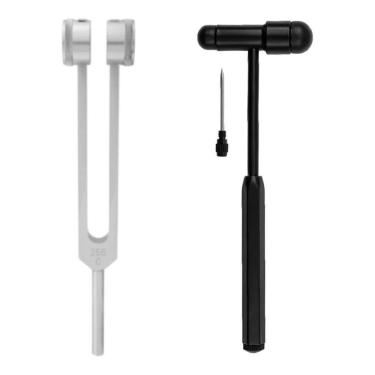 Imagem de Kit Martelo Neuro Buck De Reflexo Preto + Diapasão 256 Hz - Bic