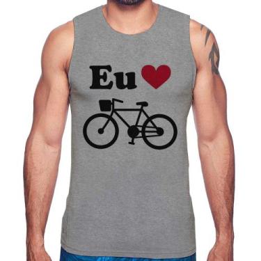 Imagem de Regata Eu Amo Bicicleta - Foca na Moda, Cinza, P