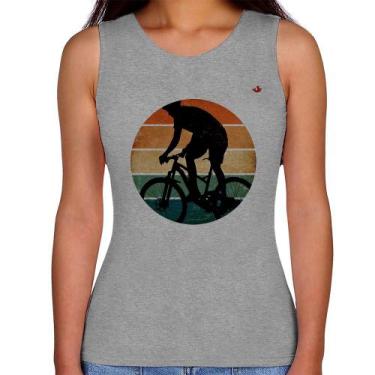 Imagem de Regata Feminina Ciclismo Vintage Sunset - Foca na Moda, Cinza, G