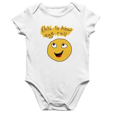 Imagem de Body Bebê Algodão This Is How Eye Roll - Foca na Moda, Branco, M