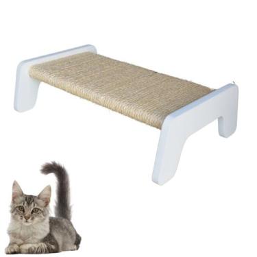 Imagem de Arranhador de Gato MDF Reto Sisal - Branco - Maderacco