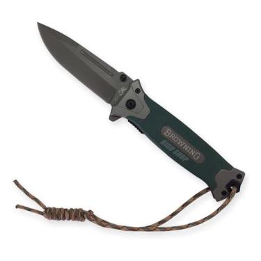 Imagem de Canivete Tático Semi Automatico Estilo Browning Camping com paracord -