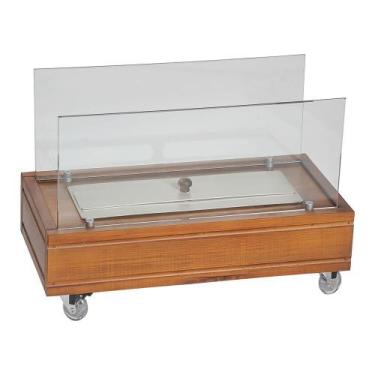 Imagem de Lareira à Álcool / Etanol - Queimador de 60cm Madeira e Aço - TopFire