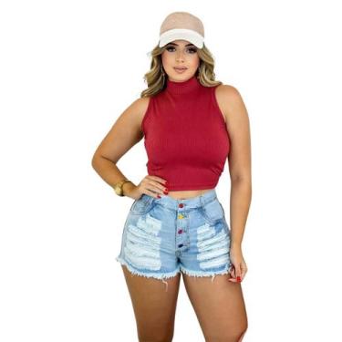 Imagem de Blusinha Feminina Sem Mangas Vermelha - Fortaleza Jeans, Vermelho, P