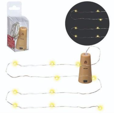 Imagem de Kit 4 Rolhas Fio De Fada Aramado Luz De Led Branco - Art Christmas