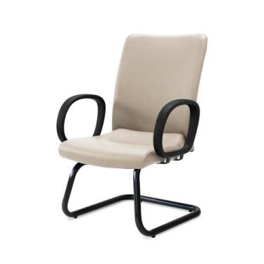 Imagem de Cadeira Diretor Isola Pé Continuo Braços 0077 - Flex Cadeiras, Beige