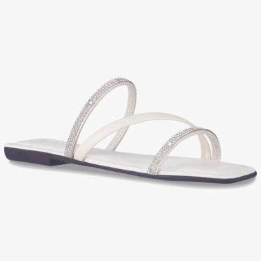 Imagem de Rasteirinha Rasteira  Feminina Tiras com Strass Verão  A7.16 - Serenit