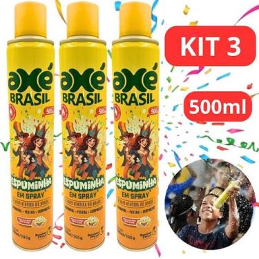 Imagem de Kit 3 Espuma de Carnaval Em Spray Espuminha Neve Festa 500ml - AXE BRA