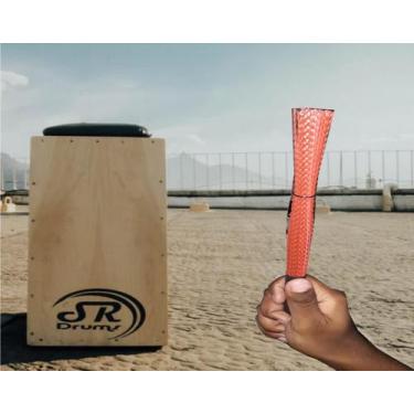 Imagem de Cajon Profissional Inclinado Assento Acolchoado + Vassourinha - SR Dru