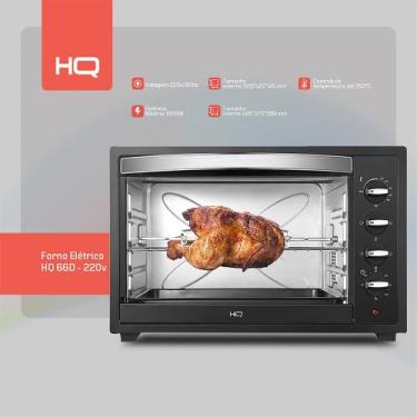 Imagem de Forno Elétrico HQ66D de Bancada 66L 2200W HQ, Preto, 110V