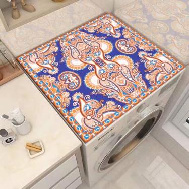 Imagem de FengFaer Capas protetoras de lavadora ou secadora estilo boêmio, capas de lavadora e secadora para a parte superior, capas antiderrapantes para lavadora ou secadora para lavanderia, cozinha, casa