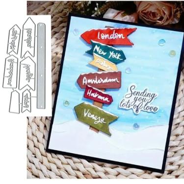 Imagem de DDeehs Letreiro de madeira de guia de letras, recortes de metal, slogans de etiquetas, moldes de corte, estêncis, faça você mesmo, scrapbooking, papel decorativo em relevo, para fazer cartões, prata