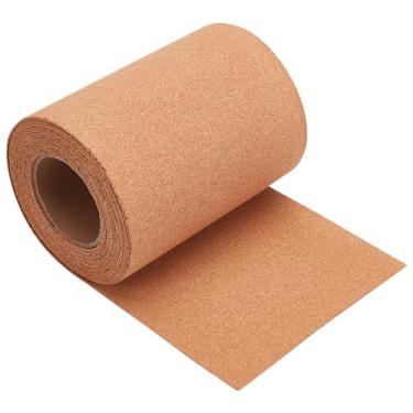 Imagem de BENECREAT Rolo de cortiça de 19,68 m x 20,3 cm, quadro de avisos natural de 2 mm, quadro de avisos, folhas de papel de cortiça para porta-copos e decoração de parede, suprimentos de festa e artesanato