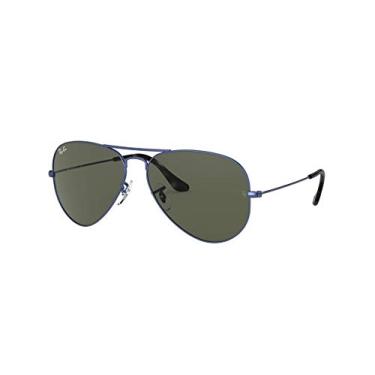 Imagem de Ray-Ban Aviator Clássico RB3025 918731 - Azul Metalizado/Verde Clássico G-15-58