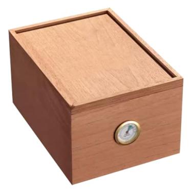 Imagem de Pequeno Caixa de charuto de cedro, manutenção de alcoolização, hidratante, grande capacidade, 30-50 caixas de charuto seladas espessadas Feito à mão