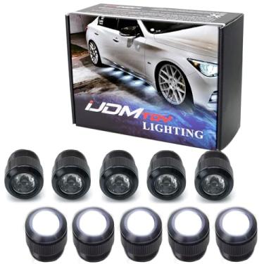 Imagem de iJDMTOY Kit de iluminação LED flexível de alta potência de 10 peças 30W para luz de circulação diurna ou sob a luz do carro, xenon branco 6000K